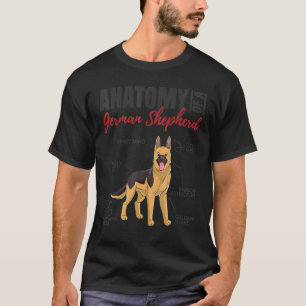 Camiseta Anatomia De Um Cão German shepherd
