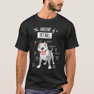 Camiseta Anatomia de um cão Pitbull