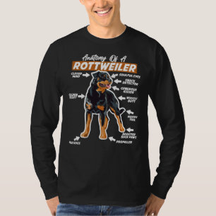 Camiseta Anatomia De Um Cão Rottweiler Feita
