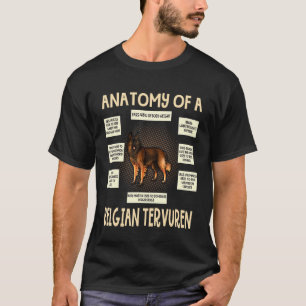 Camiseta Anatomia De Um Cãozinho De Tervuren Belga
