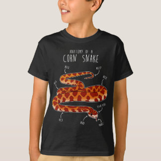 Camiseta Anatomia de um Cobra de milho, Pet Reptile Cobra L