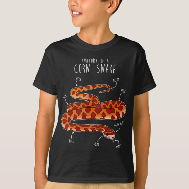 Camiseta Anatomia de um Cobra de milho, Pet Reptile Cobra L (Frente)