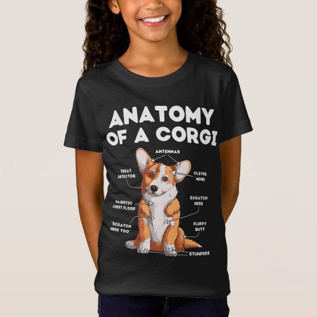 Camiseta Anatomia de um Corgi (Frente)