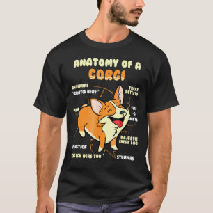 Camiseta Anatomia de um Corgi Pet Dog