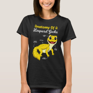 Camiseta Anatomia De Um Dinossauro Pequeno Gecko Leopardo C