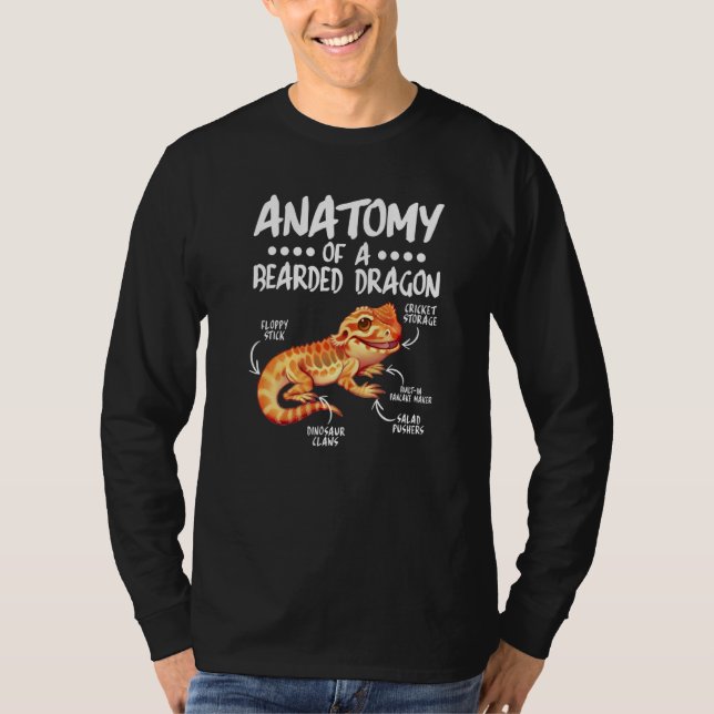 Camiseta Anatomia De Um Dragão Com Mancas Para Répteis (Frente)