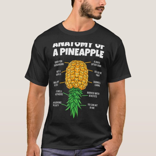 Camiseta Anatomia De Um Engordo De Abacaxi De Pineap Para B (Frente)