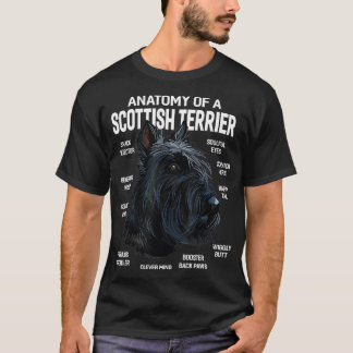 Camiseta Anatomia de um escocês Terrier Dog Funny Gift