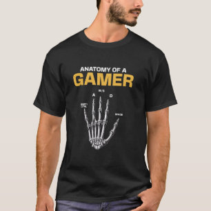Camiseta Anatomia De Um Esqueleto De Jogador Mão Engraçado