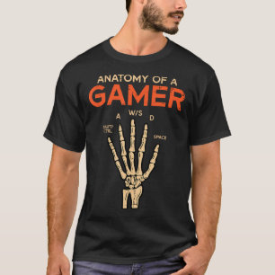 Camiseta Anatomia De Um Esqueleto De Jogador Mão Homens Eng