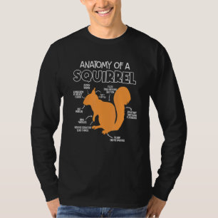 Camiseta Anatomia De Um Esquilo Humor De Esquilo Animal