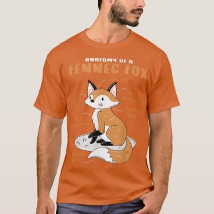 Camiseta Anatomia De Um Fennec Fo Design Para Os Amantes De