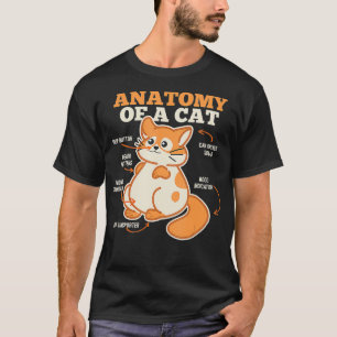 Camiseta Anatomia De Um Gato Engraçado Presente No Morro