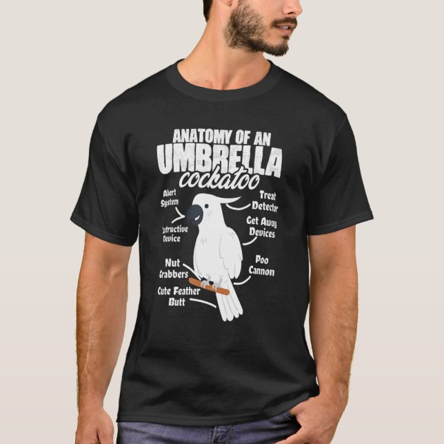 Camiseta Anatomia De Um Guarda-Chuva-Papagaio Birdwatch B (Frente)