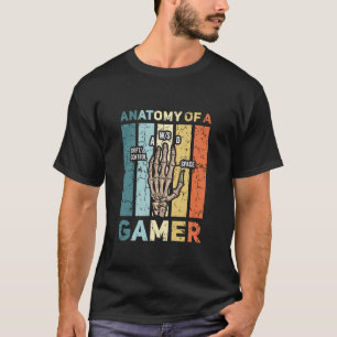 Camiseta Anatomia de um jogador de jogos Skeleton Han
