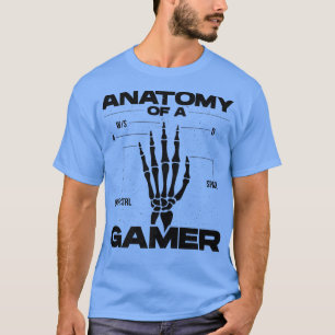 Camiseta Anatomia De Um Jogador De Vídeo Jogador De Jogos P