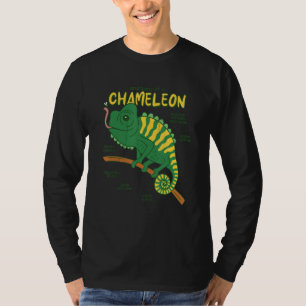 Camiseta Anatomia de um Lagarto Camaleão Retilien