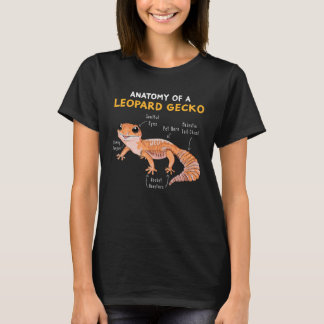 Camiseta Anatomia De Um Leopardo Gecko Engraçado Gecko Mãe