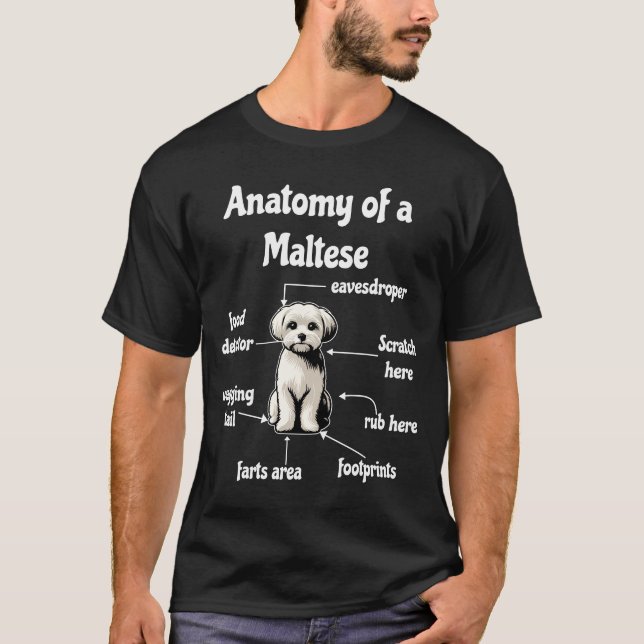 Camiseta Anatomia de um maltês (Frente)