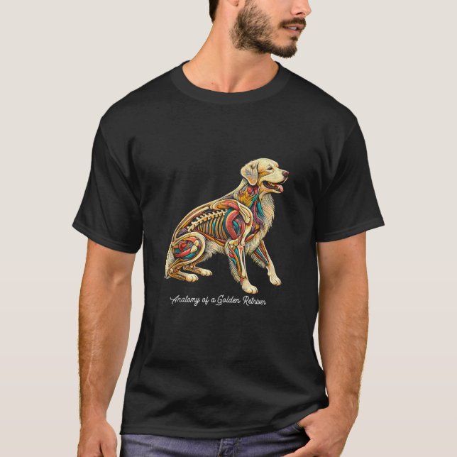 Camiseta Anatomia de um Ouro que recupera donos de cães Pai (Frente)