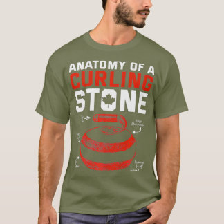 Camiseta Anatomia de um patriótico canadense Curling Stone