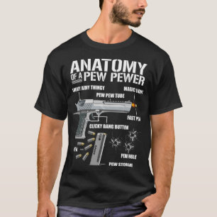 Camiseta Anatomia De Um Pewer - Arma 2A Ammo Engraçado Para
