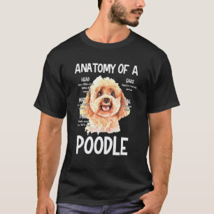 Camiseta Anatomia de um Poodle para Ruído de Cabeça de Cach