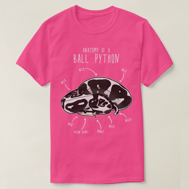 Camiseta Anatomia de um Python Ball Axântico (Frente do Design)
