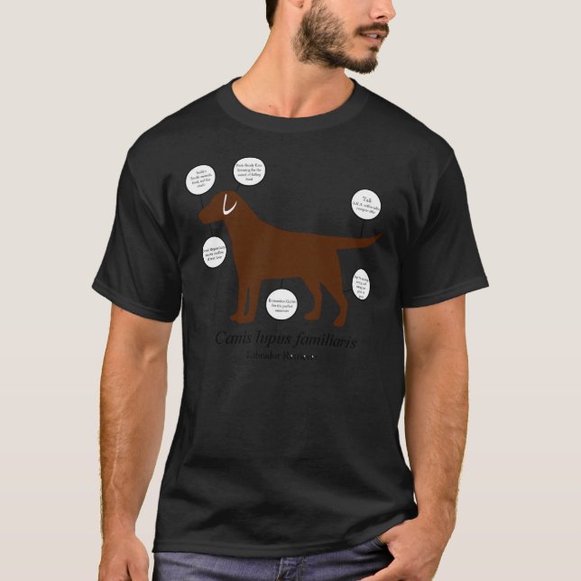 Camiseta Anatomia De Um Retriever Labrador (Frente)