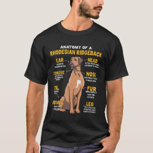 Camiseta Anatomia De Um Ridgeback Rhodesiano Para Cão