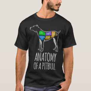 Camiseta Anatomia De Um Touro Engraçado Para Pistas De Cães