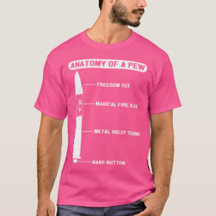 Camiseta Anatomia De Uma Arma De Caça Engraçada Atirando Em