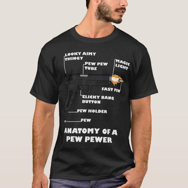 Camiseta Anatomia De Uma Arma De segundo Pew (Frente)