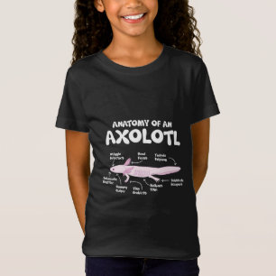 Camiseta anatomia de uma axolotl axolotls biology science