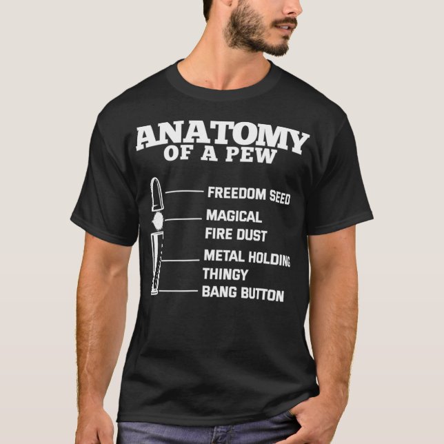 Camiseta Anatomia de uma bala de um dono de arma (Frente)