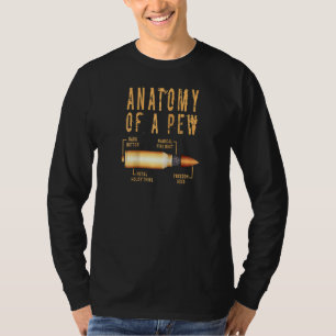 Camiseta Anatomia De Uma Bala Engraçada Pew Anatomy Profess