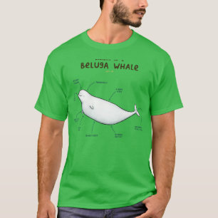 Camiseta Anatomia de uma baleia de Beluga