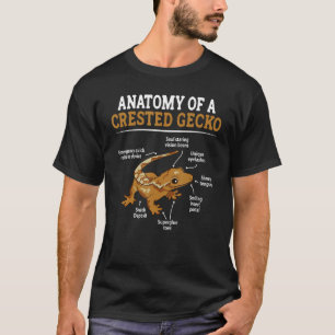 Camiseta Anatomia De Uma Gecko Deitada, Eyelash Lizard Herp