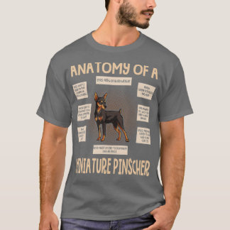 Camiseta Anatomia De Uma Miniatura Pinscher Engraçada Puppy