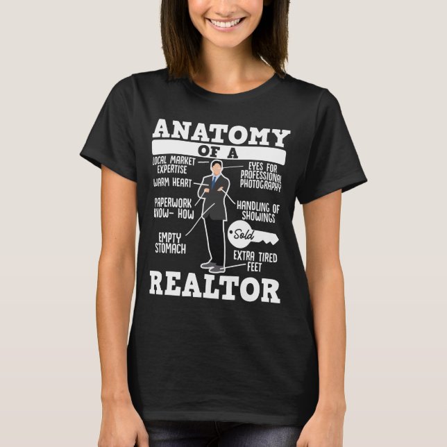Camiseta Anatomia De Venda De Imóveis Engraçados Por Um Imo (Frente)