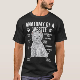 Camiseta Anatomia de Westie West Highland White Terrier