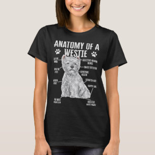 Camiseta Anatomia de Westie West Highland White Terrier