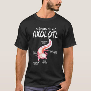 Camiseta Anatomia Do Axolote Animais De Estimação Crianças