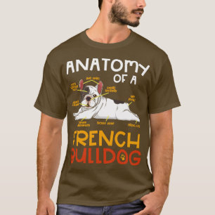 Camiseta Anatomia do Bulldog Francês - Presente Engraçado p