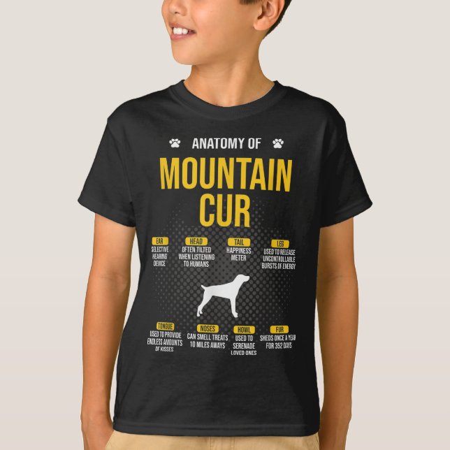 Camiseta Anatomia Do Cachorro Cur De Montanha (Frente)