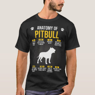 Camiseta Anatomia Do Cachorro Pitbull - Novo