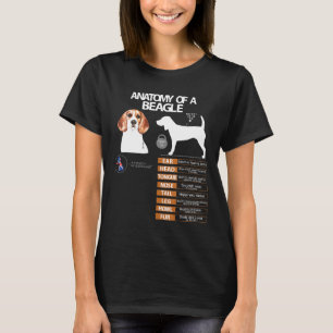 Camiseta Anatomia do cão Beagle Mãe Pai Homens da vovó Mulh