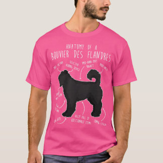 Camiseta Anatomia do cão Bouvier Des Flandres