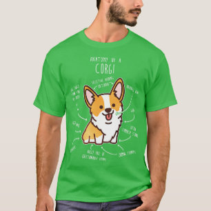Camiseta Anatomia do Cão Corgi