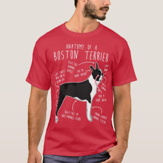 Camiseta Anatomia do Cão de Boston Terrier